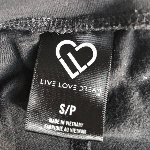 Black white Live Love Dream leggings Sz S - Picture 4 of 4